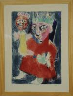 Bernard LORJOU (1908 - 1986).Mère à l'Enfant.Épreuve d'artiste, signée en...