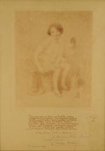 Charles MILLET (actif au début du XXème siècle).Femme aux cabinets...