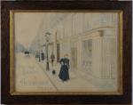 GUERLAIN, XIXème"Poudre Ladies de Guerlain Paris"Lithographie publicitaire  figurant la...