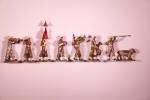 QUIRALU, France. 23 figurines : Clique des tirailleurs nord-africains. Musique...