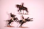 France. Cadre noir Saumur. 3 figurines : 1 Cavalier, cheval...