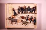 France. 12 figurines de Chasseurs alpins : 10 soldats et...