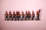 QUIRALU, France. 10 figurines de la Garde Républicaine.
