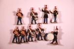 QUIRALU, France. 9 figurines de la Garde Républicaine. Musique.