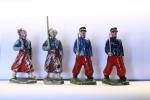LR, France. 7 figurines : 2 officiers, 5 fantassins.