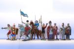 France. 10 figurines : Jeanne d'Arc et personnages de l'Antiquité...