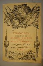 Bernard NAUDIN (1876-1946)."Français souscrivez au 2ème emprunt de la Défense...