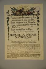 Guy ARNOUX (1886-1951)."Bons de la Défense Nationale". Affiche imprimée par...