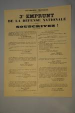 [Troisième Emprunt de la Défense Nationale]. Affiche imprimée par l'Imprimerie...