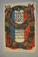 Gustave Louis JAULMES (1873-1959)."Emprunt National 1920"Affiche imprimée par Devambez Paris.120...