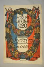 Gustave Louis JAULMES (1873-1959)."Emprunt national 1920".Affiche imprimée par Devambez Paris,...