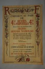 2 AFFICHES :- JODELET" Emission au pair de 4% Rentes...