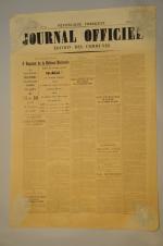 Journal officiel, n°41du 13 octobre 1918.Édition des communes. Affiche imprimée...