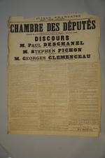 [Message de la Chambre des députés].Affiche imprimée par MARTINET, imprimeur...