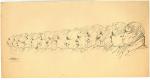 Pierre LETUAIRE (1798-1884)Esquisses de têtes, 6 feuilles.Encre sur papier. Certaines...
