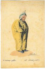 Pierre LETUAIRE (1798-1884)8 caricatures."Un chapeau pour le garantir de la...