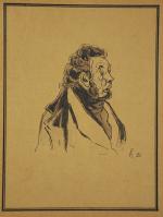Honoré DAUMIER (1808-1879), dans le goût deEncre, caricature monogrammée en...