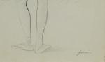 Jean-Louis FORAIN (1852-1931) Danseuse.Dessin signé en bas à droite.31,5 x...