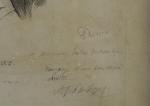 Achille DEVÉRIA (1800-1857).
Alfred de Vigny, 1831.
Lithographie avec un envoi manuscrit...